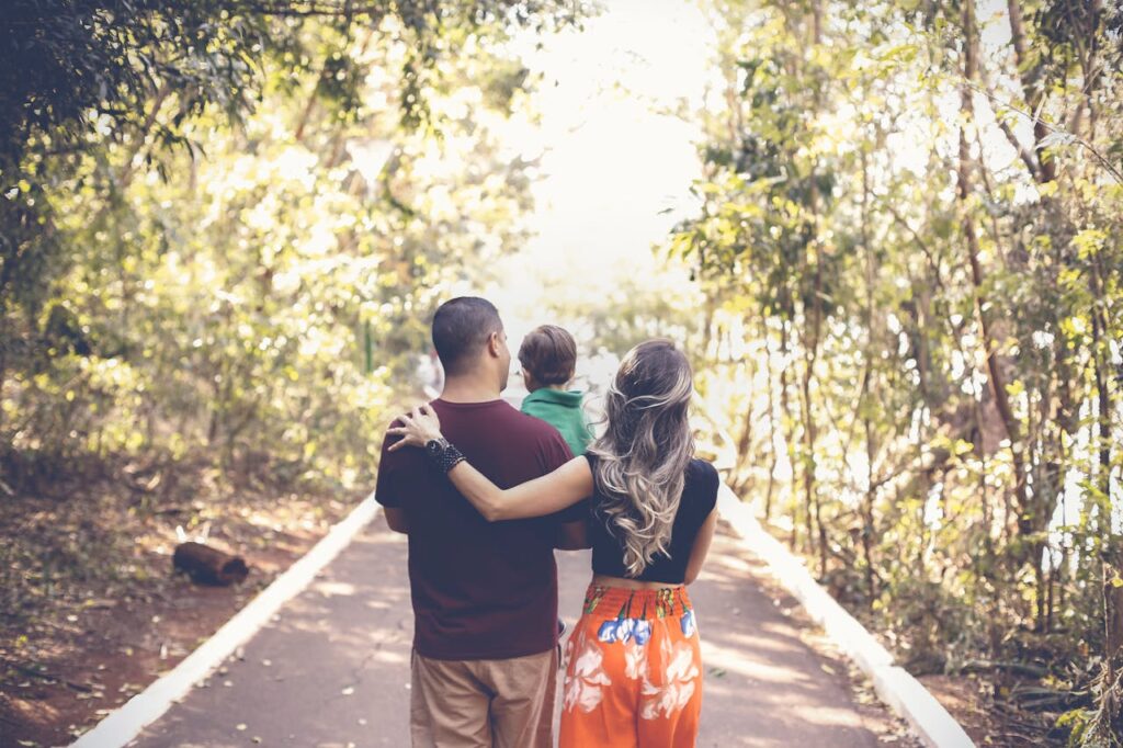 Family Walking in Park